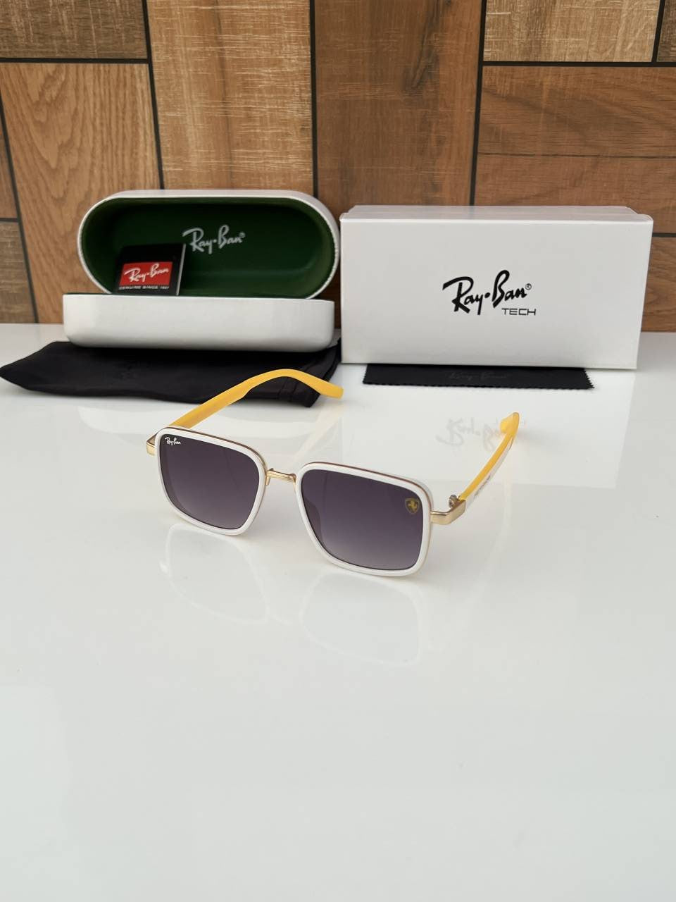 Rayban gold yellow sunglass