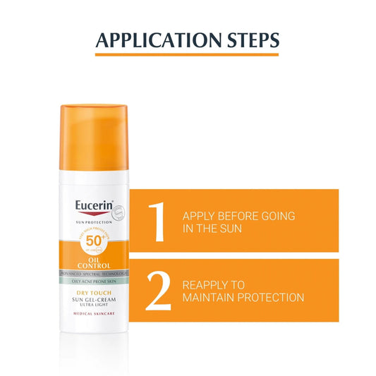 Eucerin Sun Protection Oil Control Dry Touch Face Gel Cream SPF50+ 50ml