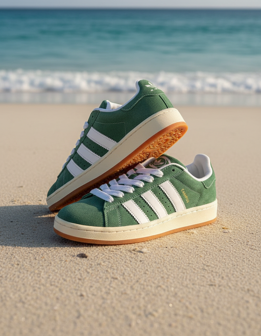 Adidas Campus sneakers on beach