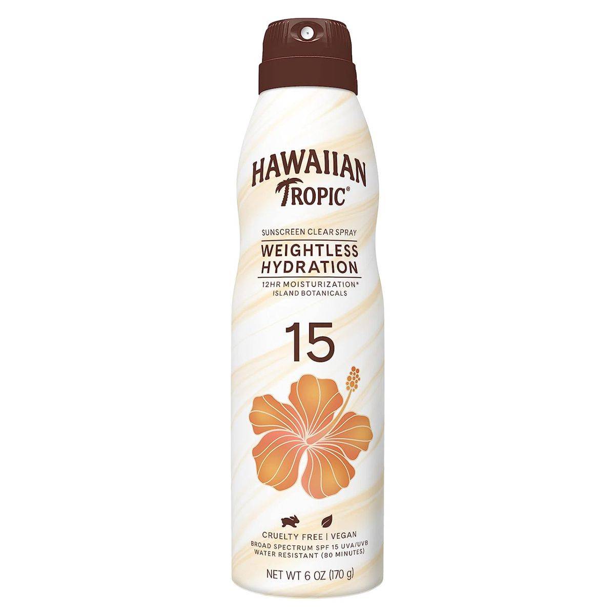 Hawaiian Tropic Silk Hydration Weightless Sunscreen Clear Spray SPF15 170g