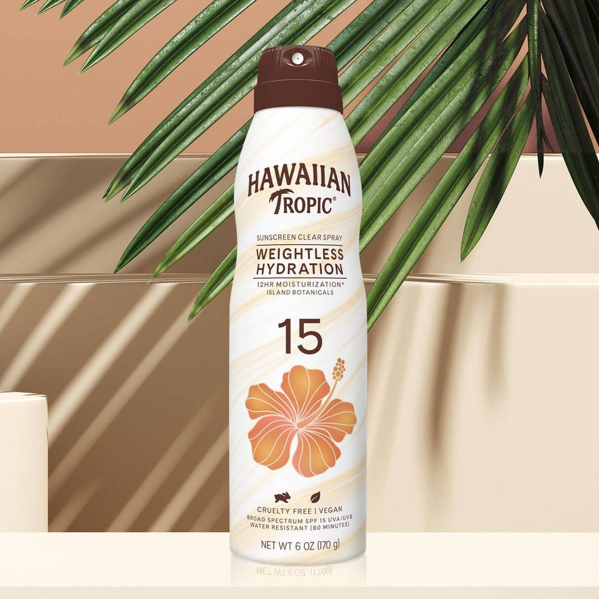 Hawaiian Tropic Silk Hydration Weightless Sunscreen Clear Spray SPF15 170g