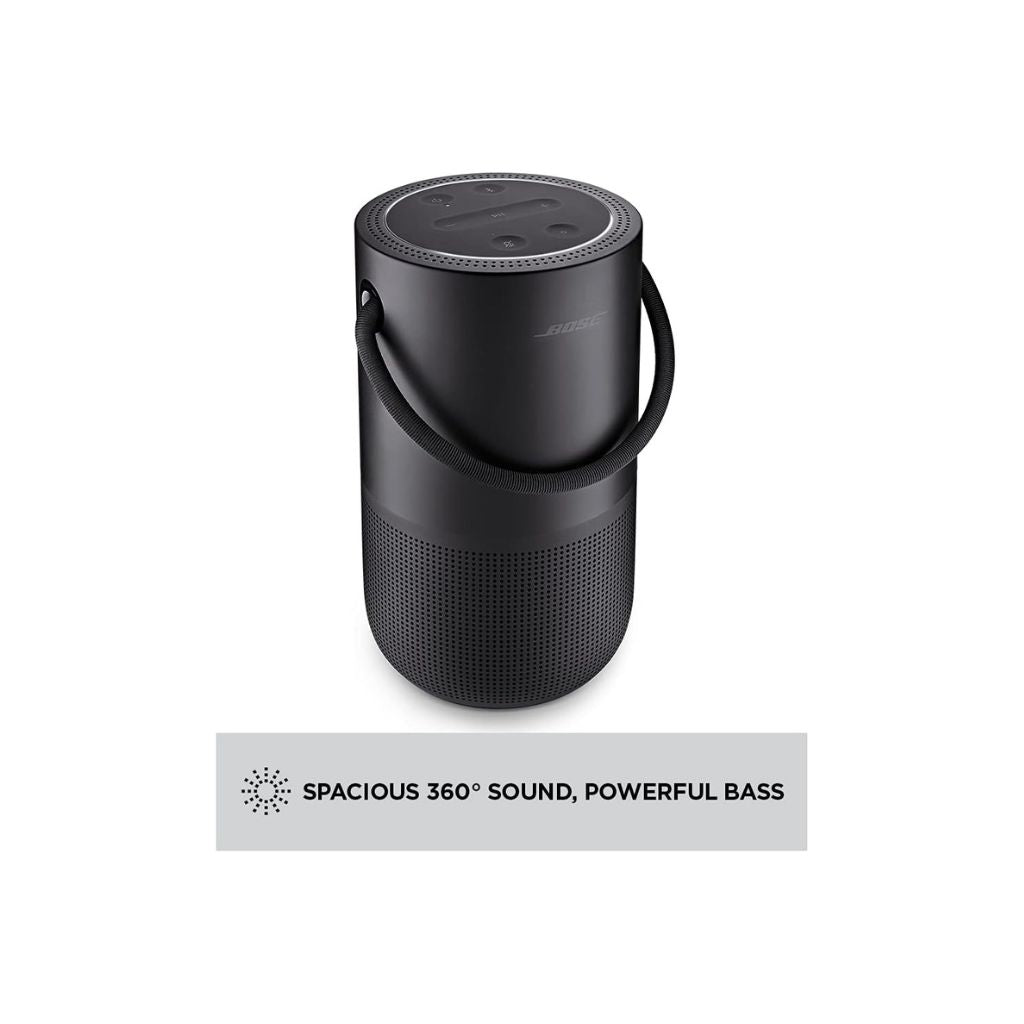Bose Portable Smart Speaker;Water-Resistant Design With Spacious 360° Sound;Bluetooth;Wi-Fi And Airplay 2 - Triple Black